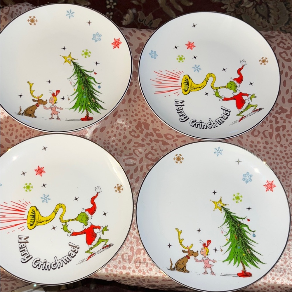 Lenox Merry Grinchmas Holiday Plate Set - Red, Green, Yellow